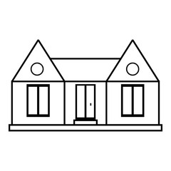 Poster - private house icon. outline illustration of house vector icon for web design