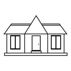 Poster - Suburb house icon. Outline illustration of house vector icon for web design