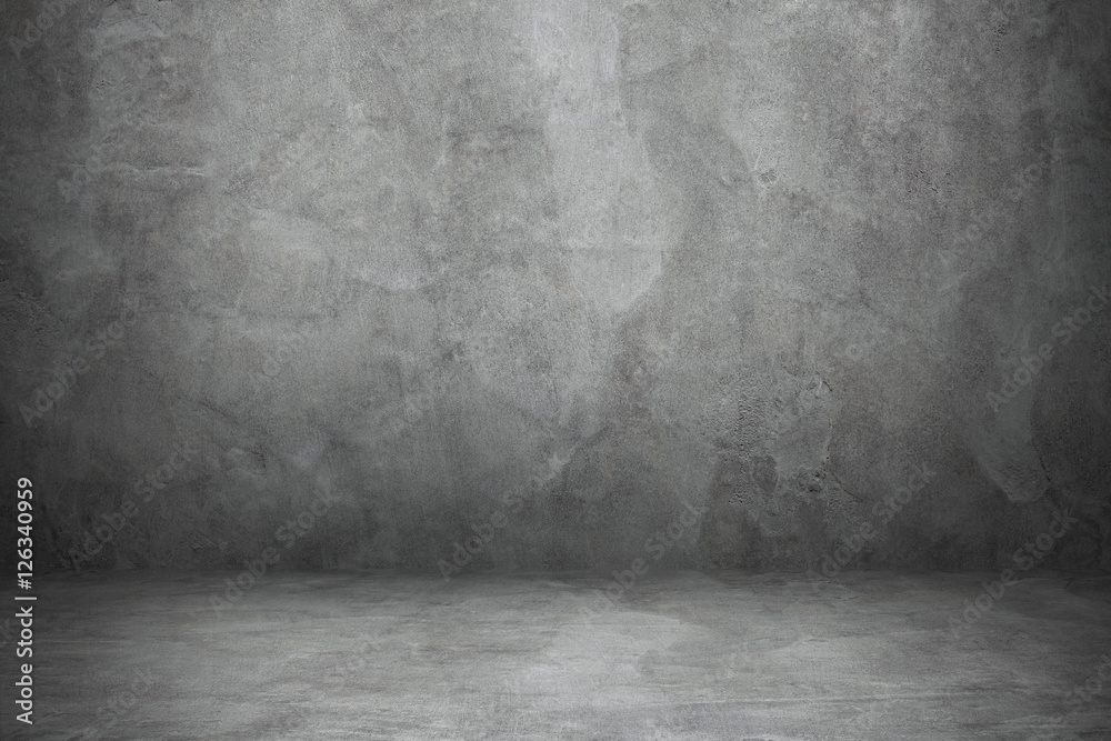 cement wall and floor with shadow for pattern and background - obrazy, fototapety, plakaty 