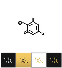 Canvas Print - Chemical formula structure vector icon