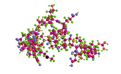 molecular structure of peptide (27 amino acids)