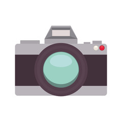 silhouette with analog photo camera vector illustration