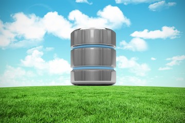 Poster - Composite image of database server icon