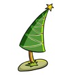 Funny bent pine / Christmas tree vector