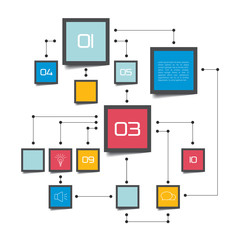 Wall Mural - Flow chart infographic.