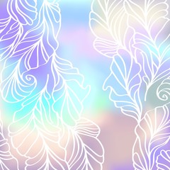 Poster - Vector feather hand-drawn illustration