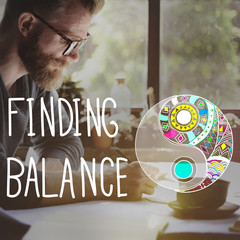 Poster - Finding Balance Yin-yang Wellbeing Concept