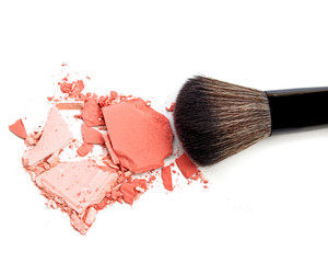 Wall Mural - Crushed face powder with brush for background