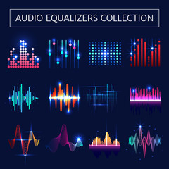 Poster - Audio Equalizer Neon Set 