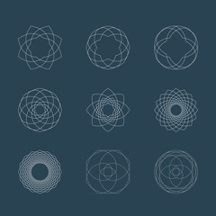 Aufkleber - abstract guilloche elements