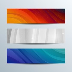 Poster - shiny waves banners