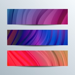 Poster - shiny waves banners