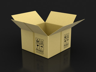 Poster - Open package. Image with clipping path