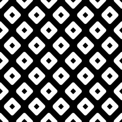 Wall Mural - Seamless vector geometrical pattern. Endless black and white background with hand drawn rhombus. Graphic illustration. Template for cover, fabric, wrapping.