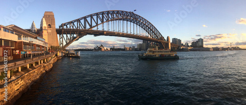Obraz na płótnie Panoramiczny widok krajobrazu Sydney Harbour Bridge