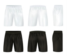 Black And White Shorts Icon Set