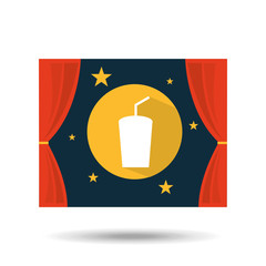 Canvas Print - concept cinema theater drink graphic design vector illustration eps 10