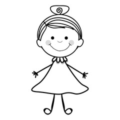  girl child icon image vector illustration  design