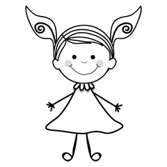  girl child icon image vector illustration  design