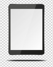 Realistic Tablet Pc Computer With Blank Screen.
