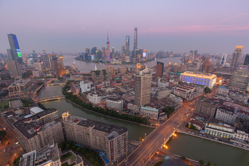 Canvas Print - Shanghai urban architecture, skyline