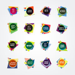 Canvas Print - multipurpose colorful badges. colorful badges for your designs, such us for website, online shop, em