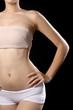 © golfnmd50 - Beauty of female asian body part  on black background isolated