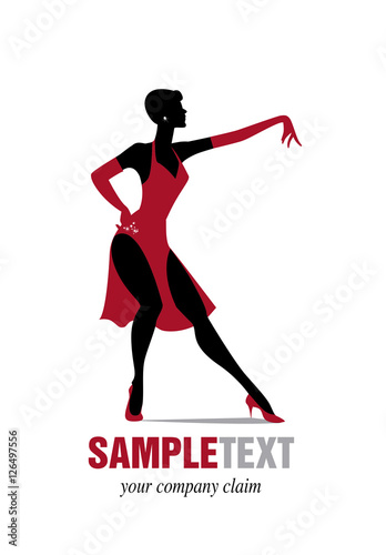 Elegant Silhouette Woman Dressed In 1950s Clothes Style