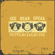 wise monkey poster