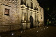 The Alamo at night at around the time the battle was fought very early in the morning just before daylight