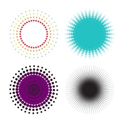 Poster - abstract halftone circles