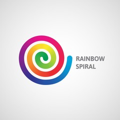 Poster - rainbow spiral logo