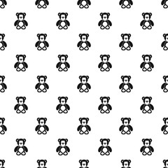 Wall Mural - Teddy bear pattern. Simple illustration of teddy bear vector pattern for web