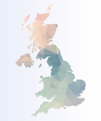 Sticker - Polygonal map of Britain