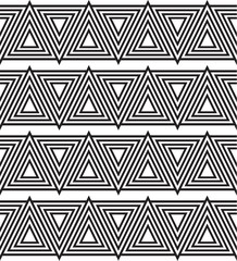 Poster - triangle monochrome seamless pattern