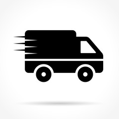 Wall Mural - van icon on white background