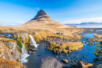 Wall Mural - kirkjufell in grundarfjordur city, iceland