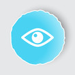 © Imagevector - Blue app button with Eye icon on white.