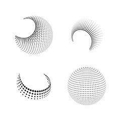 Poster - Dotted spheres logo concept.