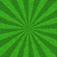 Poster - Green textured burst background with rays.