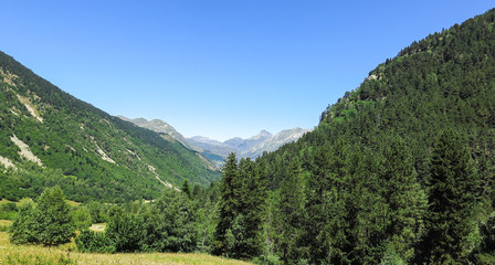 Panorama of Aran valley, Spain