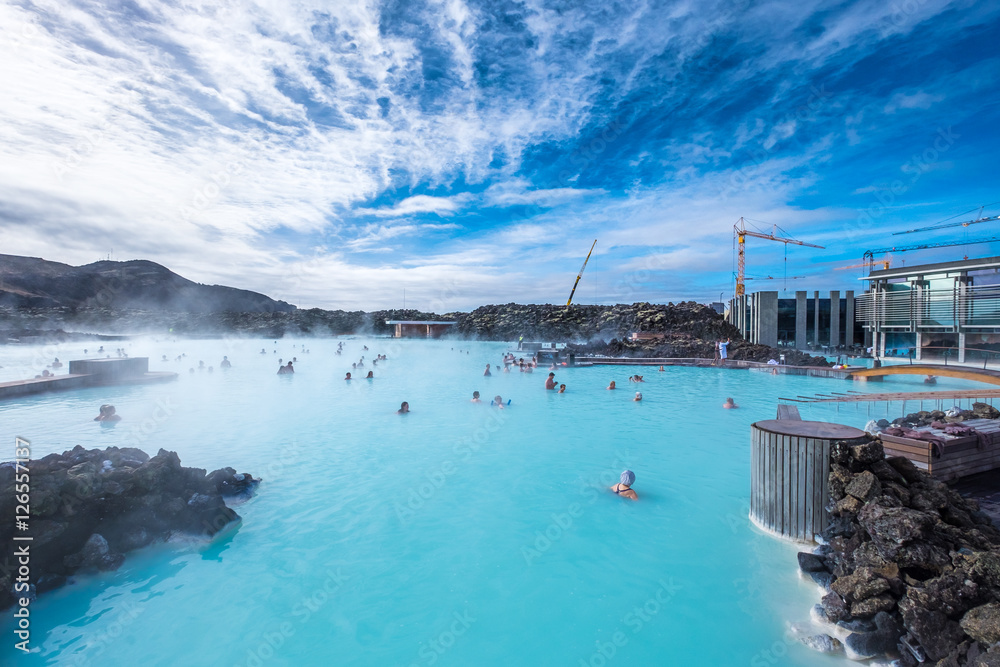 The Blue Lagoon geothermal spa is one of the most visited attractions in Iceland - obrazy, fototapety, plakaty 