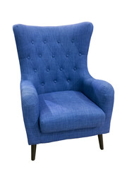 Canvas Print - Blue color modern chair