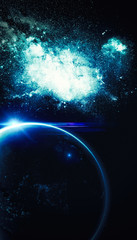 Wall Mural - planet earth from the space at night .