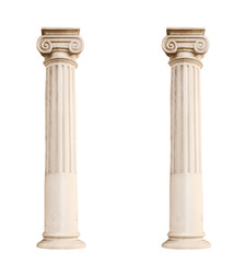 Wall Mural - architectural columns isolated on a white background