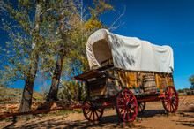 Covered Wagon In American Southwest