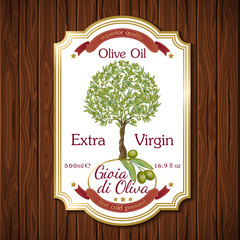 Wall Mural - Olive Oil Label