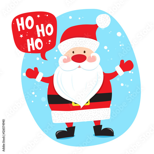 Christmas Santa Claus Character Ho Ho Ho Stock Vector Adobe Stock