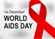 Red ribbon. World AIDS day