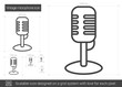 © Visual Generation - Vintage microphone line icon.